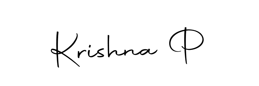 Create a beautiful signature design for name Krishna P. With this signature (Autography-DOLnW) fonts, you can make a handwritten signature for free. Krishna P signature style 10 images and pictures png