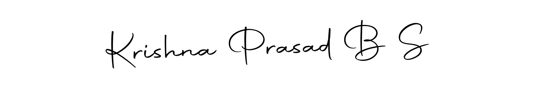 You should practise on your own different ways (Autography-DOLnW) to write your name (Krishna Prasad B S) in signature. don't let someone else do it for you. Krishna Prasad B S signature style 10 images and pictures png