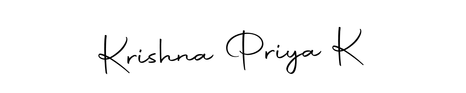 Make a beautiful signature design for name Krishna Priya K. With this signature (Autography-DOLnW) style, you can create a handwritten signature for free. Krishna Priya K signature style 10 images and pictures png