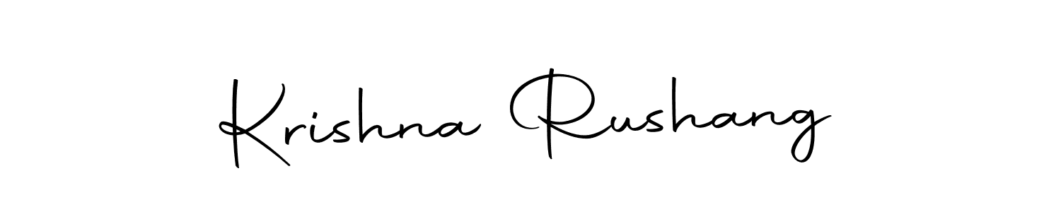 Also we have Krishna Rushang name is the best signature style. Create professional handwritten signature collection using Autography-DOLnW autograph style. Krishna Rushang signature style 10 images and pictures png