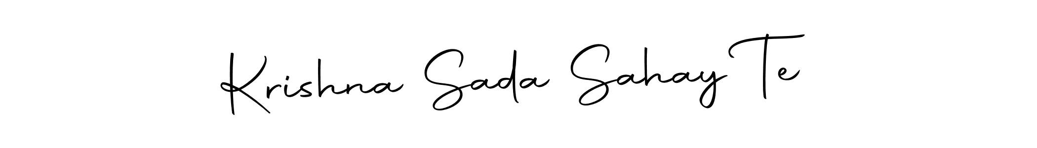 How to make Krishna Sada Sahay Te name signature. Use Autography-DOLnW style for creating short signs online. This is the latest handwritten sign. Krishna Sada Sahay Te signature style 10 images and pictures png