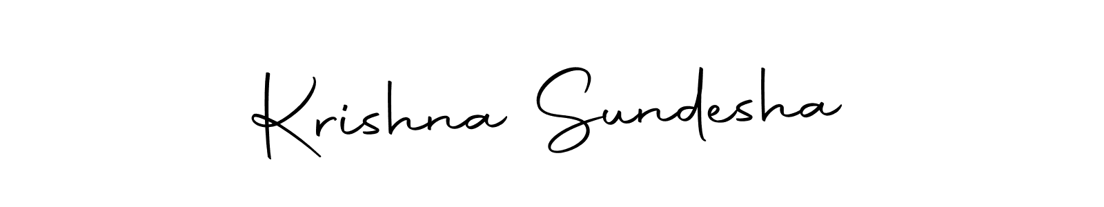 The best way (Autography-DOLnW) to make a short signature is to pick only two or three words in your name. The name Krishna Sundesha include a total of six letters. For converting this name. Krishna Sundesha signature style 10 images and pictures png