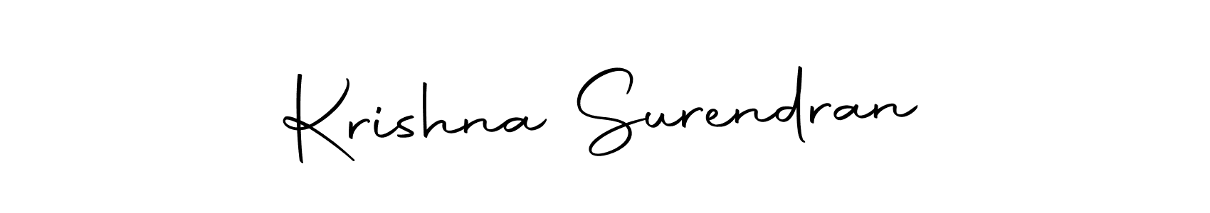Similarly Autography-DOLnW is the best handwritten signature design. Signature creator online .You can use it as an online autograph creator for name Krishna Surendran. Krishna Surendran signature style 10 images and pictures png