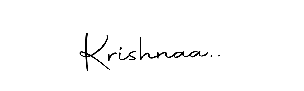 Design your own signature with our free online signature maker. With this signature software, you can create a handwritten (Autography-DOLnW) signature for name Krishnaa... Krishnaa.. signature style 10 images and pictures png