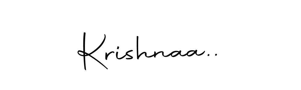 Design your own signature with our free online signature maker. With this signature software, you can create a handwritten (Autography-DOLnW) signature for name Krishnaa... Krishnaa.. signature style 10 images and pictures png