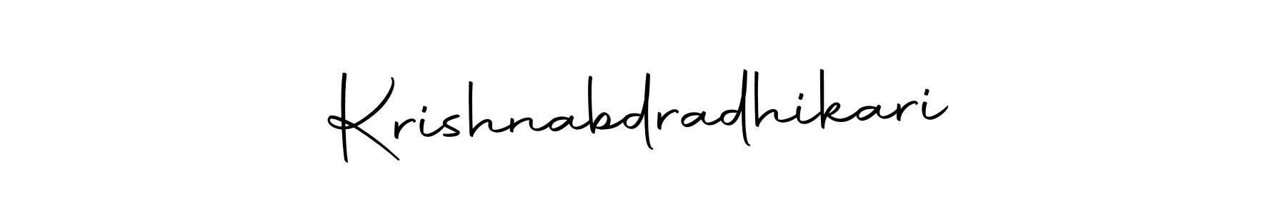 Also we have Krishnabdradhikari name is the best signature style. Create professional handwritten signature collection using Autography-DOLnW autograph style. Krishnabdradhikari signature style 10 images and pictures png