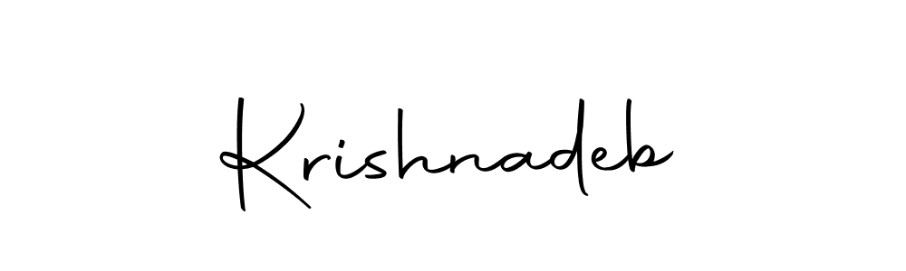 Make a beautiful signature design for name Krishnadeb. With this signature (Autography-DOLnW) style, you can create a handwritten signature for free. Krishnadeb signature style 10 images and pictures png
