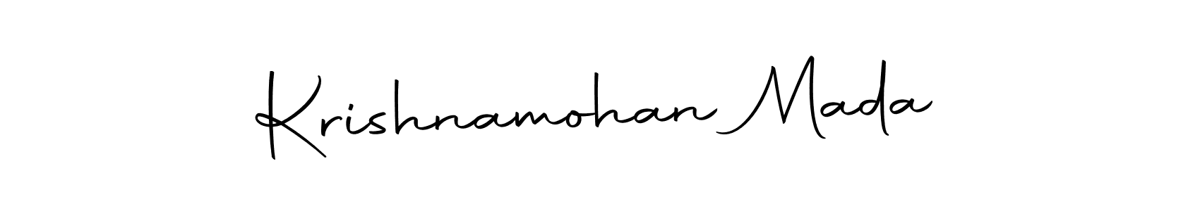Krishnamohan Mada stylish signature style. Best Handwritten Sign (Autography-DOLnW) for my name. Handwritten Signature Collection Ideas for my name Krishnamohan Mada. Krishnamohan Mada signature style 10 images and pictures png