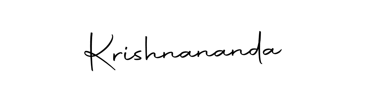 Create a beautiful signature design for name Krishnananda. With this signature (Autography-DOLnW) fonts, you can make a handwritten signature for free. Krishnananda signature style 10 images and pictures png