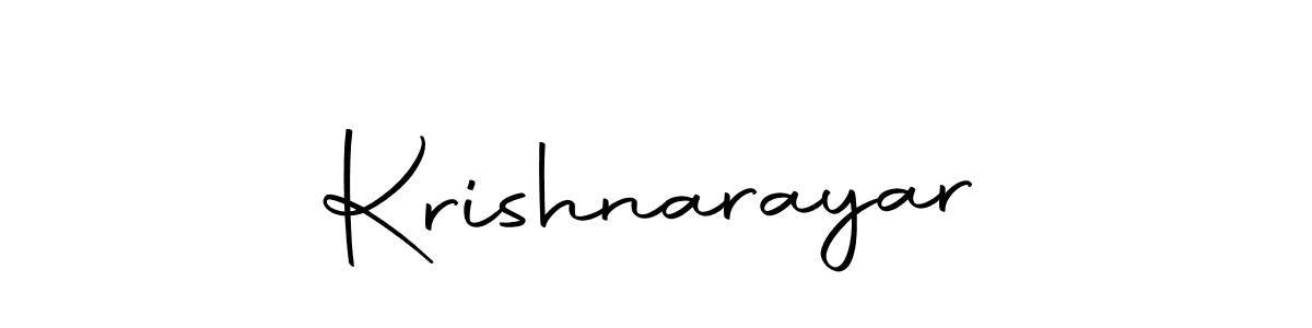 Use a signature maker to create a handwritten signature online. With this signature software, you can design (Autography-DOLnW) your own signature for name Krishnarayar. Krishnarayar signature style 10 images and pictures png