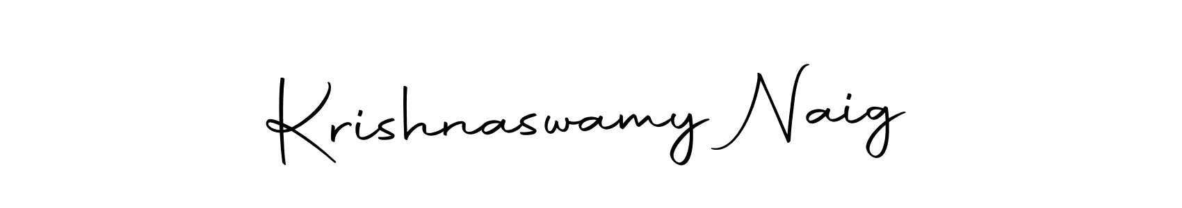 Create a beautiful signature design for name Krishnaswamy Naig. With this signature (Autography-DOLnW) fonts, you can make a handwritten signature for free. Krishnaswamy Naig signature style 10 images and pictures png