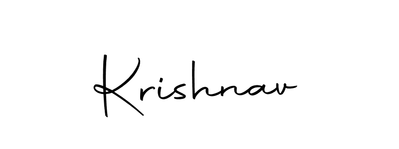 How to make Krishnav signature? Autography-DOLnW is a professional autograph style. Create handwritten signature for Krishnav name. Krishnav signature style 10 images and pictures png