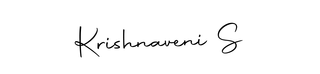 The best way (Autography-DOLnW) to make a short signature is to pick only two or three words in your name. The name Krishnaveni S include a total of six letters. For converting this name. Krishnaveni S signature style 10 images and pictures png