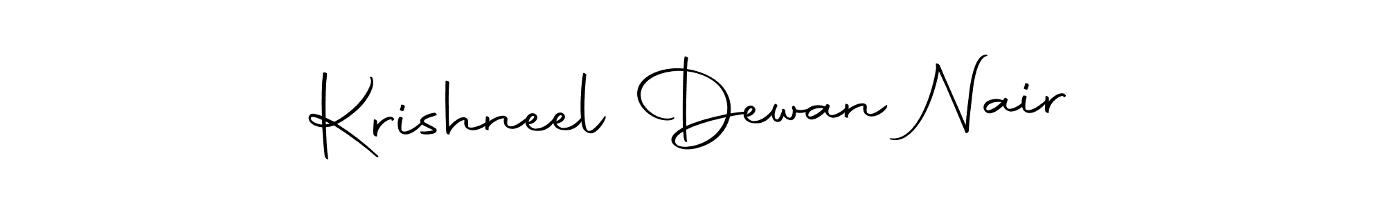 Make a short Krishneel Dewan Nair signature style. Manage your documents anywhere anytime using Autography-DOLnW. Create and add eSignatures, submit forms, share and send files easily. Krishneel Dewan Nair signature style 10 images and pictures png