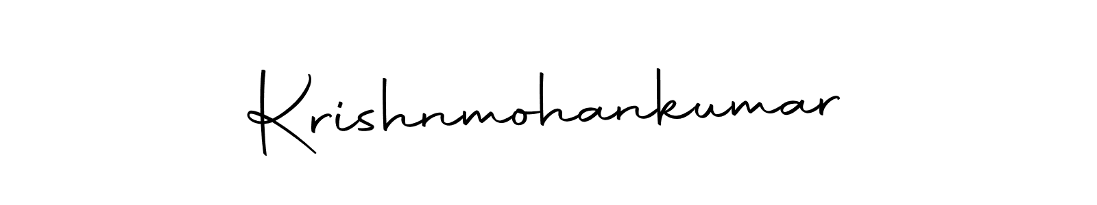 Make a beautiful signature design for name Krishnmohankumar. With this signature (Autography-DOLnW) style, you can create a handwritten signature for free. Krishnmohankumar signature style 10 images and pictures png