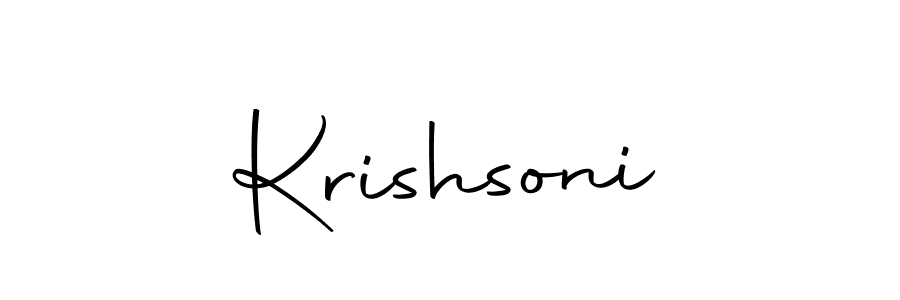 Make a beautiful signature design for name Krishsoni. Use this online signature maker to create a handwritten signature for free. Krishsoni signature style 10 images and pictures png