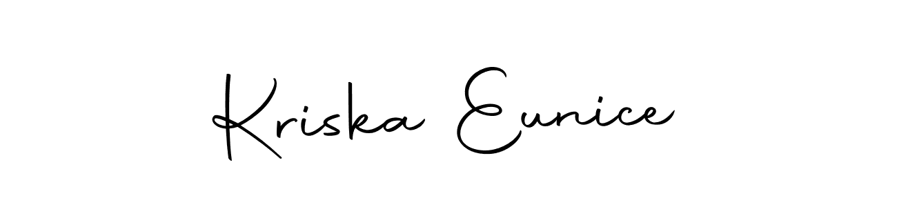 Autography-DOLnW is a professional signature style that is perfect for those who want to add a touch of class to their signature. It is also a great choice for those who want to make their signature more unique. Get Kriska Eunice name to fancy signature for free. Kriska Eunice signature style 10 images and pictures png