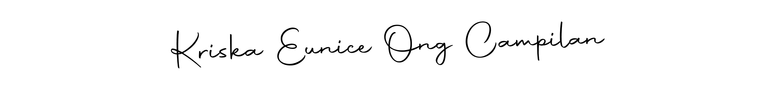Kriska Eunice Ong Campilan stylish signature style. Best Handwritten Sign (Autography-DOLnW) for my name. Handwritten Signature Collection Ideas for my name Kriska Eunice Ong Campilan. Kriska Eunice Ong Campilan signature style 10 images and pictures png