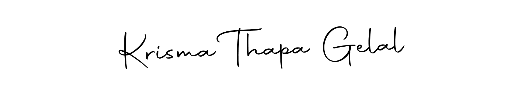 The best way (Autography-DOLnW) to make a short signature is to pick only two or three words in your name. The name Krisma Thapa Gelal include a total of six letters. For converting this name. Krisma Thapa Gelal signature style 10 images and pictures png