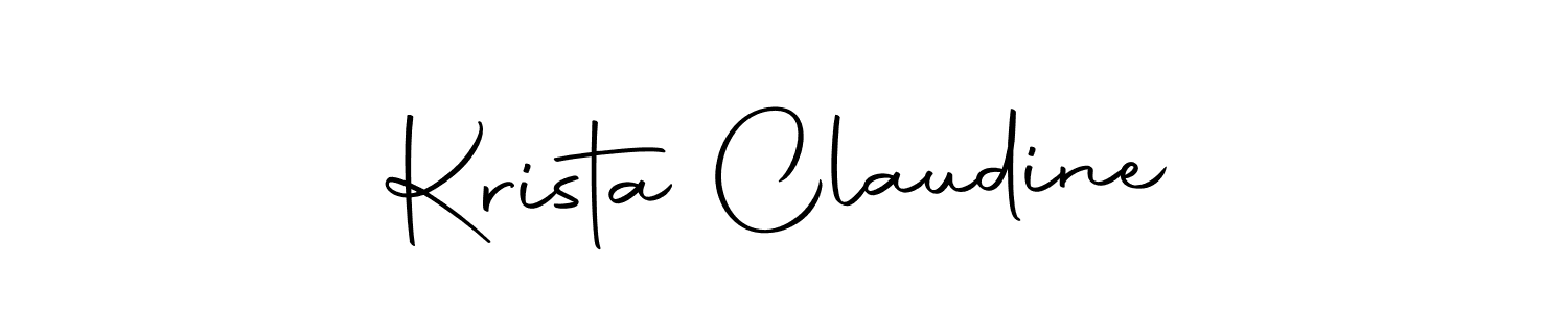 Make a beautiful signature design for name Krista Claudine. With this signature (Autography-DOLnW) style, you can create a handwritten signature for free. Krista Claudine signature style 10 images and pictures png