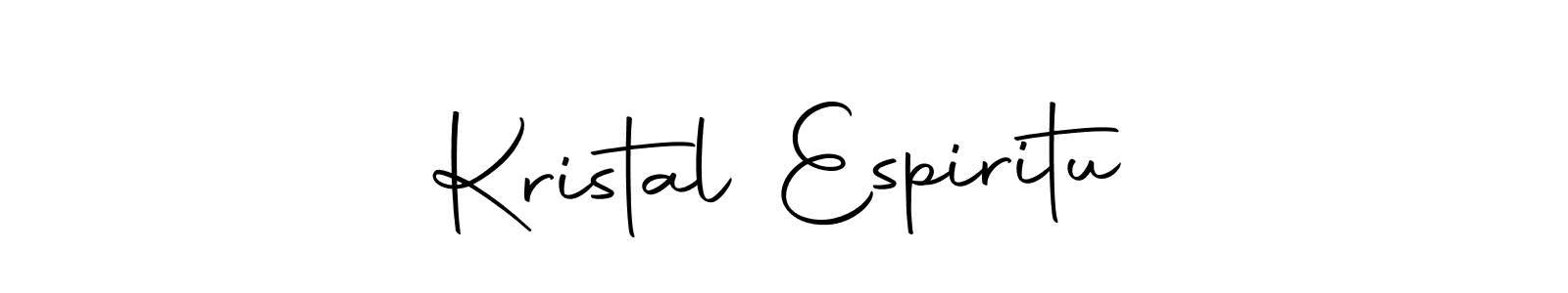 Design your own signature with our free online signature maker. With this signature software, you can create a handwritten (Autography-DOLnW) signature for name Kristal Espiritu. Kristal Espiritu signature style 10 images and pictures png