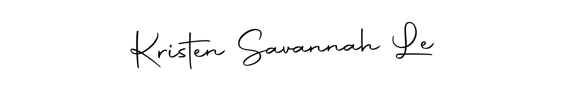 How to make Kristen Savannah Le name signature. Use Autography-DOLnW style for creating short signs online. This is the latest handwritten sign. Kristen Savannah Le signature style 10 images and pictures png