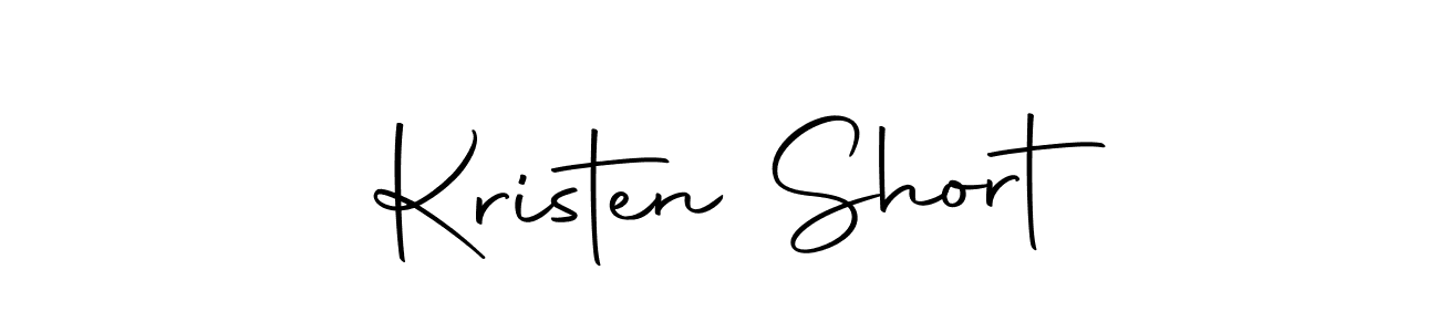 How to make Kristen Short name signature. Use Autography-DOLnW style for creating short signs online. This is the latest handwritten sign. Kristen Short signature style 10 images and pictures png