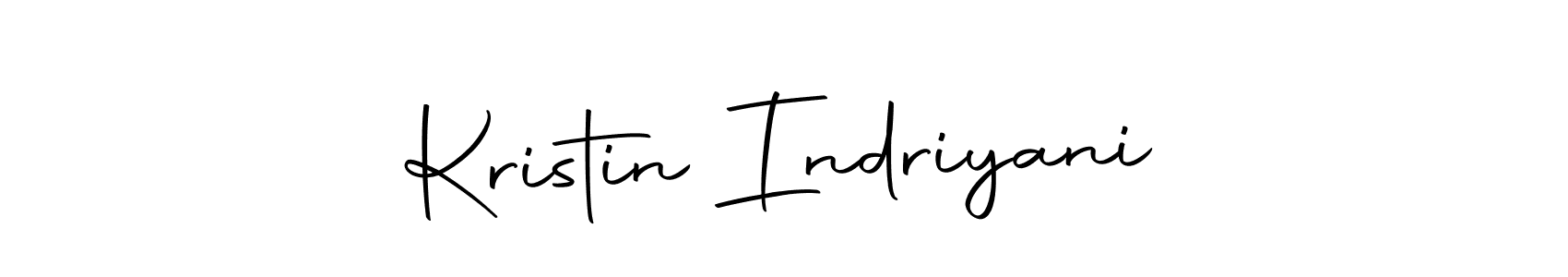 How to make Kristin Indriyani name signature. Use Autography-DOLnW style for creating short signs online. This is the latest handwritten sign. Kristin Indriyani signature style 10 images and pictures png