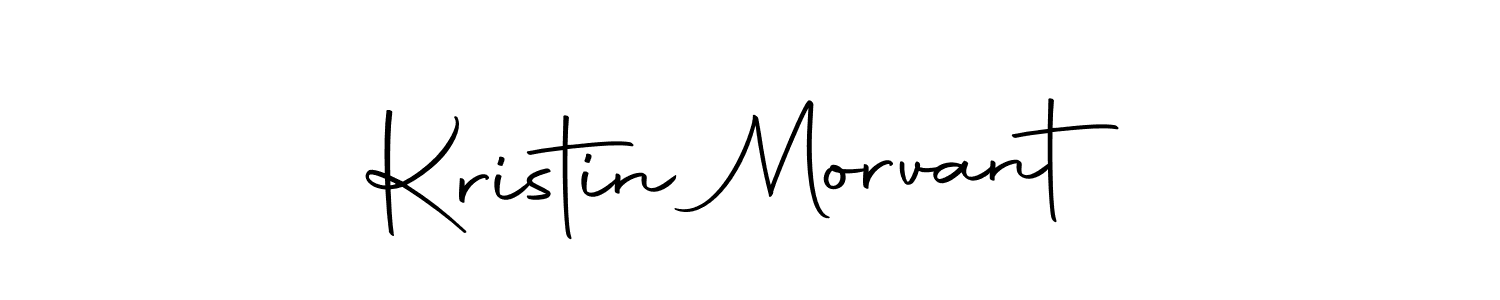 Kristin Morvant stylish signature style. Best Handwritten Sign (Autography-DOLnW) for my name. Handwritten Signature Collection Ideas for my name Kristin Morvant. Kristin Morvant signature style 10 images and pictures png