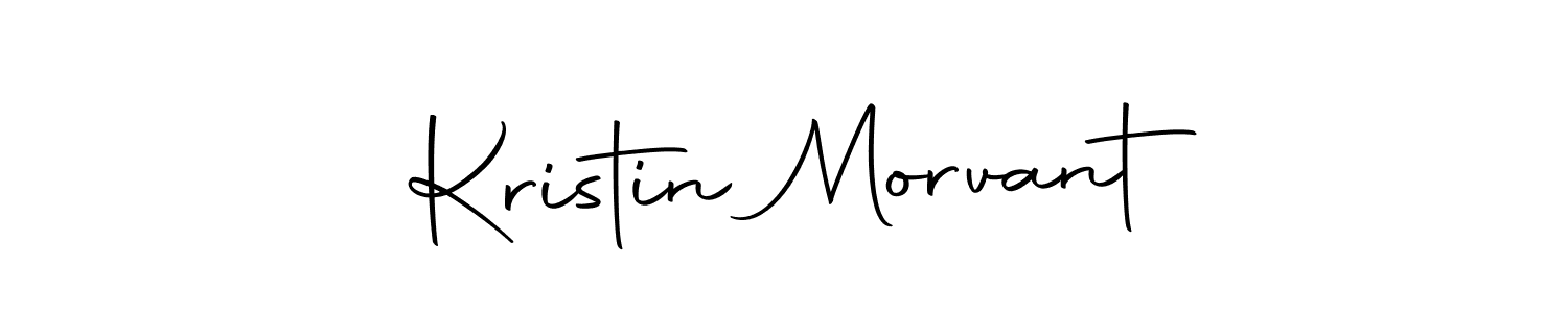 Kristin Morvant stylish signature style. Best Handwritten Sign (Autography-DOLnW) for my name. Handwritten Signature Collection Ideas for my name Kristin Morvant. Kristin Morvant signature style 10 images and pictures png