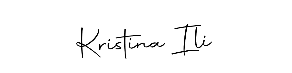 You should practise on your own different ways (Autography-DOLnW) to write your name (Kristina Ili) in signature. don't let someone else do it for you. Kristina Ili signature style 10 images and pictures png