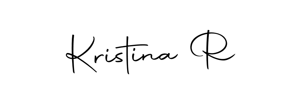 How to make Kristina R signature? Autography-DOLnW is a professional autograph style. Create handwritten signature for Kristina R name. Kristina R signature style 10 images and pictures png