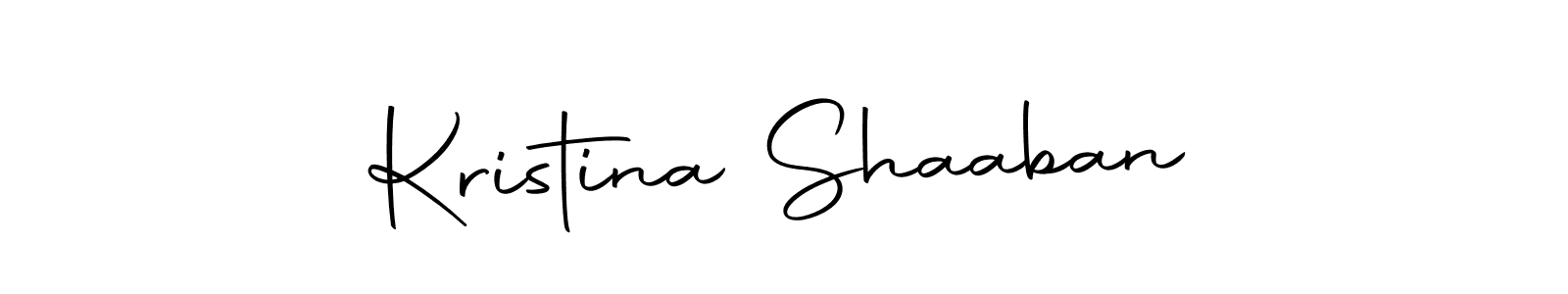 How to make Kristina Shaaban name signature. Use Autography-DOLnW style for creating short signs online. This is the latest handwritten sign. Kristina Shaaban signature style 10 images and pictures png