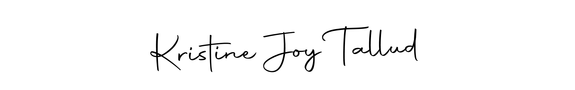 Design your own signature with our free online signature maker. With this signature software, you can create a handwritten (Autography-DOLnW) signature for name Kristine Joy Tallud. Kristine Joy Tallud signature style 10 images and pictures png