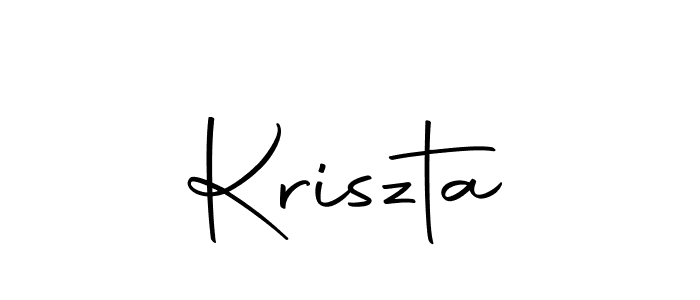You should practise on your own different ways (Autography-DOLnW) to write your name (Kriszta) in signature. don't let someone else do it for you. Kriszta signature style 10 images and pictures png