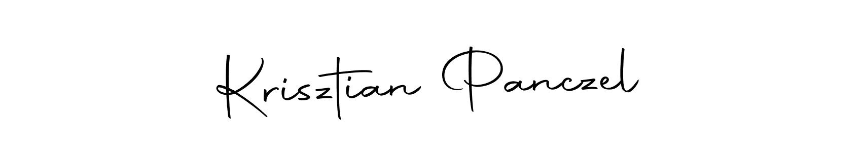 How to make Krisztian Panczel name signature. Use Autography-DOLnW style for creating short signs online. This is the latest handwritten sign. Krisztian Panczel signature style 10 images and pictures png