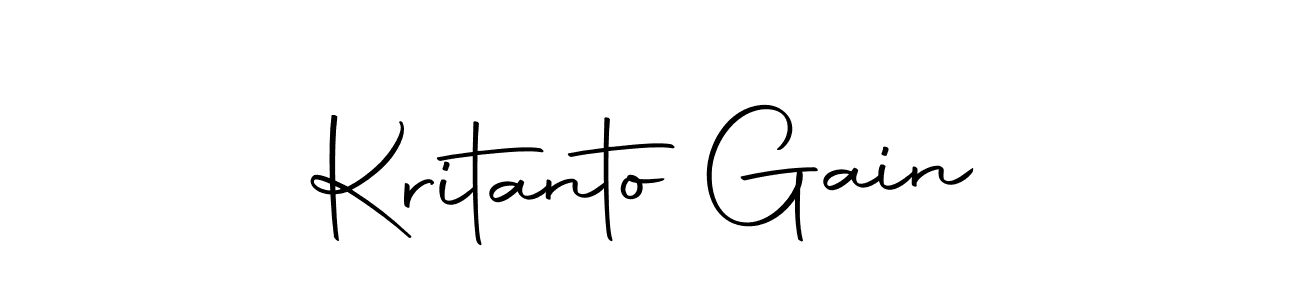 How to make Kritanto Gain name signature. Use Autography-DOLnW style for creating short signs online. This is the latest handwritten sign. Kritanto Gain signature style 10 images and pictures png