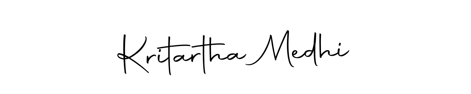 The best way (Autography-DOLnW) to make a short signature is to pick only two or three words in your name. The name Kritartha Medhi include a total of six letters. For converting this name. Kritartha Medhi signature style 10 images and pictures png