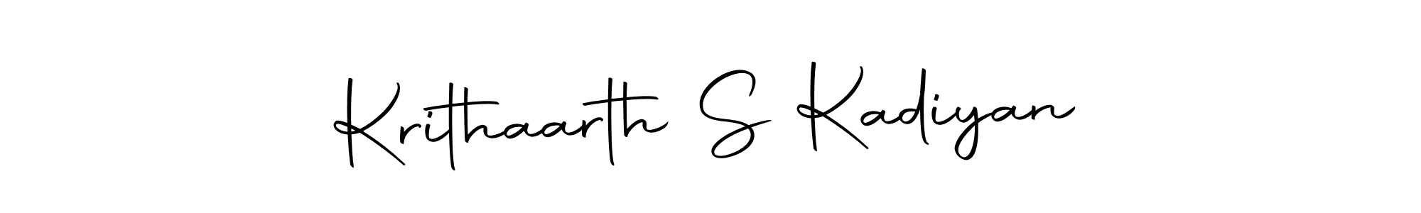 Create a beautiful signature design for name Krithaarth S Kadiyan. With this signature (Autography-DOLnW) fonts, you can make a handwritten signature for free. Krithaarth S Kadiyan signature style 10 images and pictures png