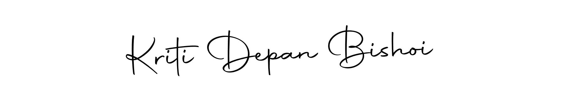 How to make Kriti Depan Bishoi name signature. Use Autography-DOLnW style for creating short signs online. This is the latest handwritten sign. Kriti Depan Bishoi signature style 10 images and pictures png