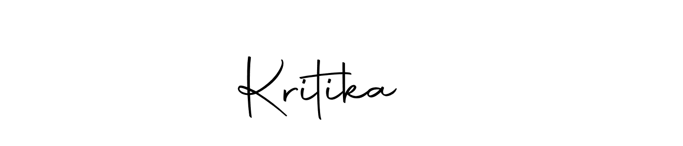 Design your own signature with our free online signature maker. With this signature software, you can create a handwritten (Autography-DOLnW) signature for name Kritika ❤️. Kritika ❤️ signature style 10 images and pictures png