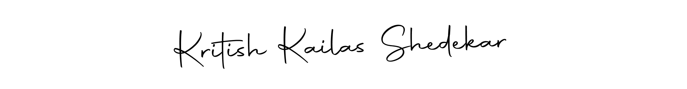 How to make Kritish Kailas Shedekar name signature. Use Autography-DOLnW style for creating short signs online. This is the latest handwritten sign. Kritish Kailas Shedekar signature style 10 images and pictures png
