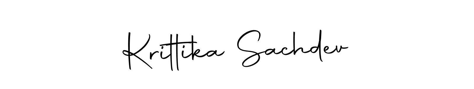 How to make Krittika Sachdev signature? Autography-DOLnW is a professional autograph style. Create handwritten signature for Krittika Sachdev name. Krittika Sachdev signature style 10 images and pictures png