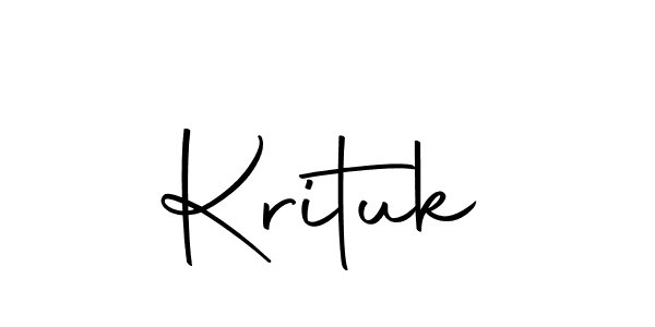 Similarly Autography-DOLnW is the best handwritten signature design. Signature creator online .You can use it as an online autograph creator for name Krituk. Krituk signature style 10 images and pictures png