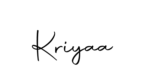 Use a signature maker to create a handwritten signature online. With this signature software, you can design (Autography-DOLnW) your own signature for name Kriyaa. Kriyaa signature style 10 images and pictures png