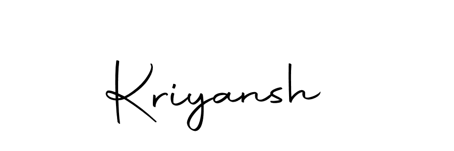 How to make Kriyansh  name signature. Use Autography-DOLnW style for creating short signs online. This is the latest handwritten sign. Kriyansh  signature style 10 images and pictures png