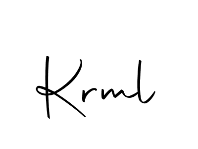 Design your own signature with our free online signature maker. With this signature software, you can create a handwritten (Autography-DOLnW) signature for name Krml. Krml signature style 10 images and pictures png