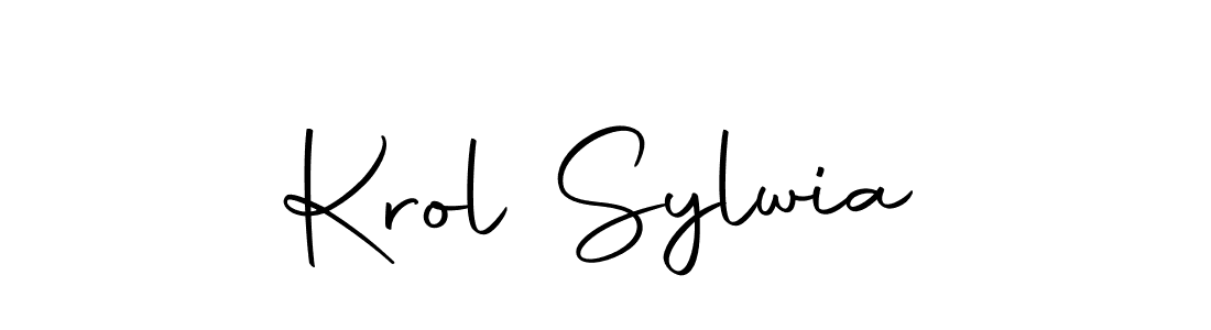Create a beautiful signature design for name Krol Sylwia. With this signature (Autography-DOLnW) fonts, you can make a handwritten signature for free. Krol Sylwia signature style 10 images and pictures png