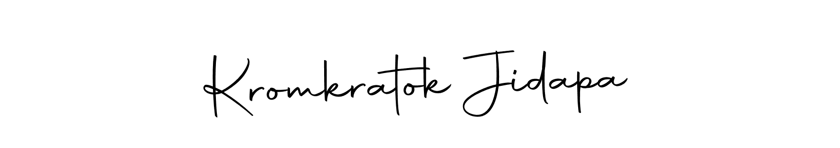 Autography-DOLnW is a professional signature style that is perfect for those who want to add a touch of class to their signature. It is also a great choice for those who want to make their signature more unique. Get Kromkratok Jidapa name to fancy signature for free. Kromkratok Jidapa signature style 10 images and pictures png