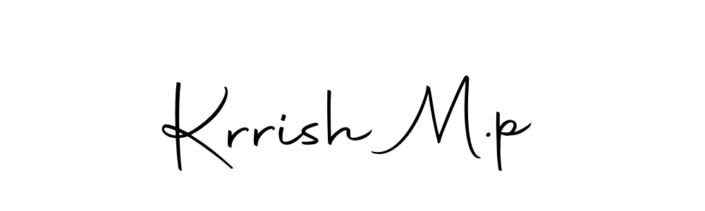 The best way (Autography-DOLnW) to make a short signature is to pick only two or three words in your name. The name Krrish M.p include a total of six letters. For converting this name. Krrish M.p signature style 10 images and pictures png